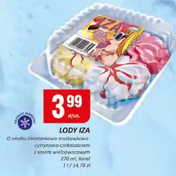 Chorten Lody Iza o smaku śmietankowo truskawkowo-cytrynowo-czekoladowym z sosem wiśniowo-malinowym Koral oferta