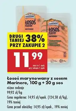 Biedronka Łosoś marynowany z sosem Marinero, 100 g + 20 g sos oferta