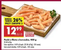 Biedronka Paski z fileta z kurczaka 400 g oferta