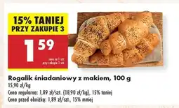 Biedronka Rogalik śniadaniowy z makiem, 100 g oferta