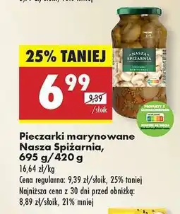 Biedronka Pieczarki marynowane Nasza Spiżarnia, 695 g/420 g oferta