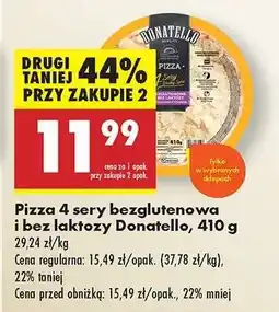 Biedronka Pizza 4 sery bezglutenowa i bez laktozy Donatello 410 g oferta