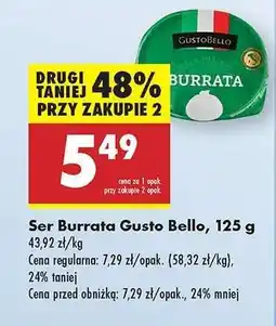 Biedronka Ser Burrata Gusto Bello , 125 g oferta