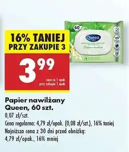 Biedronka Papier nawilżany Queen , 60 szt oferta