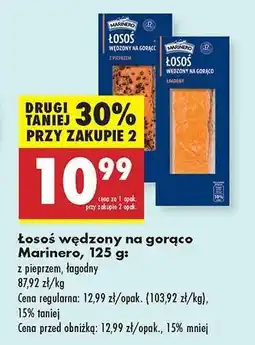 Biedronka Łosoś wędzony na gorąco Marinero 125 g oferta