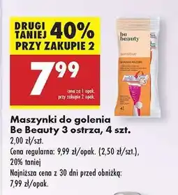 Biedronka Maszynki do golenia Be Beauty 3 ostrza, 4 szt oferta