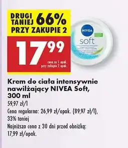Biedronka Krem do ciała intensywnie nawilżający NIVEA Soft 300 ml oferta