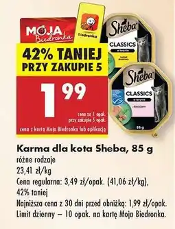 Biedronka Karma dla kota Sheba, 85 g oferta