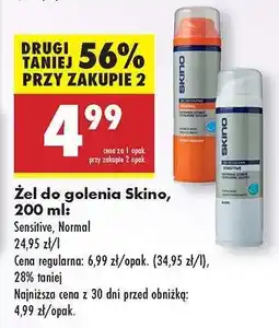 Biedronka Żel do golenia Skino, 200 ml oferta