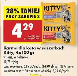 Biedronka Karma dla kota w saszetkach Kitty, 4x100 g oferta
