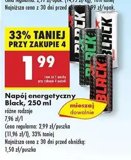 Biedronka Napój energetyczny Black, 250 ml oferta
