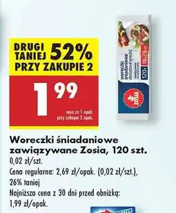 Biedronka Woreczki śniadaniowe zawiązywane Zosia, 120 szt oferta