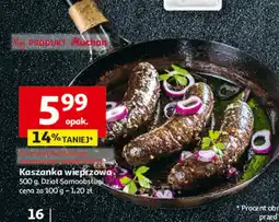 Auchan Kiełbasa kaszanka wieprzowa Auchan oferta