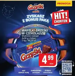 Chorten Wafelki Grześki w czekoladzie oferta