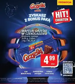 Chorten Wafelki Grześki w czekoladzie oferta