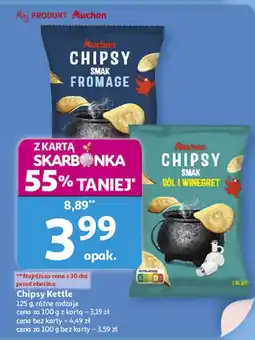 Auchan Chipsy Kettle różne rodzaje Auchan oferta