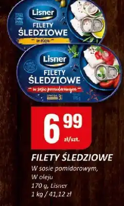 Chorten Filety śledziowe w sosie pomidorowym, w oleju Lisner oferta
