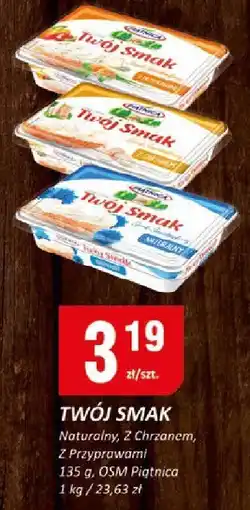 Chorten Serek twarogowy twój smak naturalny, z czosnkiem, z przyprawami OSM Piątnica oferta