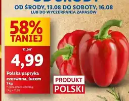Lidl Papryka czerwona oferta