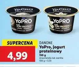 Lidl Jogurt proteinowy straciatella Danone Yopro oferta