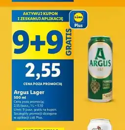 Lidl Piwo Argus Lager oferta