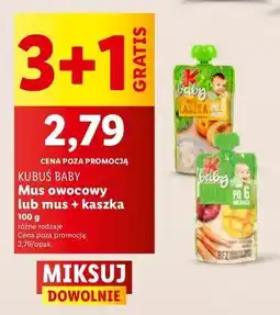 Lidl Mus jabłko-mango-marchew Kubuś Baby oferta
