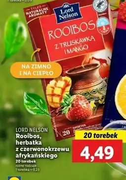 Lidl Herbata z truskawką i mango Lord Nelson Rooibos oferta