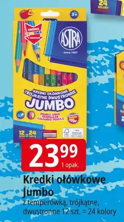 E.Leclerc Kredki ołówkowe trójkątne dwustronne Astra oferta