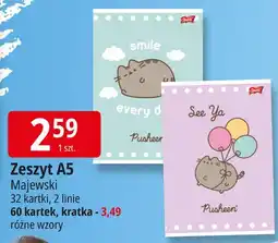 E.Leclerc Zeszyt a5 60 kartek kratka Unipap oferta