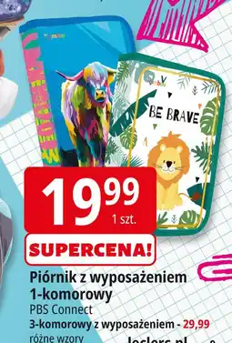E.Leclerc Piórnik szkolny 3-komorowy z wyposażeniem Pbs Connect Polska oferta