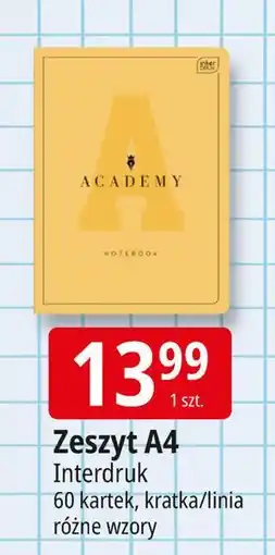 E.Leclerc Zeszyt a4 60 kartek kratka Interdruk oferta