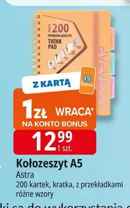 E.Leclerc Kołozeszyt a5/200 k Astra oferta