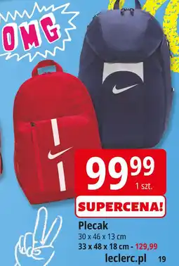 E.Leclerc Plecak 33 x 48 18 cm Nike oferta