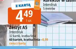 E.Leclerc Zeszyt a5 60 kartek kratka Interdruk oferta
