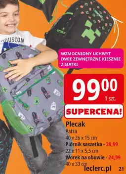 E.Leclerc Worek na obuwie 40 x 33 cm Astra oferta