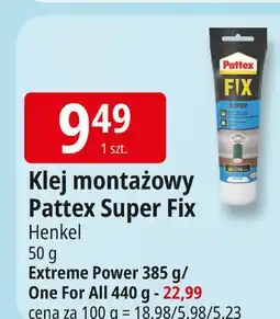E.Leclerc Klej montażowy biały Pattex One For All oferta