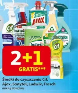 Auchan Srodki do czyszczenia Cif, Ajax, Sanytol, Ludwik, Frosch oferta