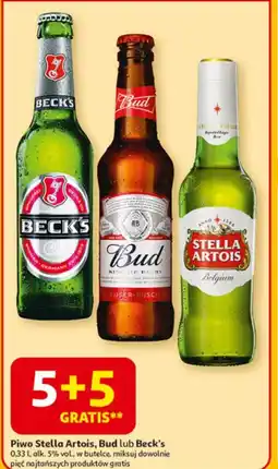 Auchan Piwo Stella Artois, Bud lub Beck's oferta