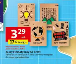 Auchan Zeszyt tematyczny A5 Kraft oferta