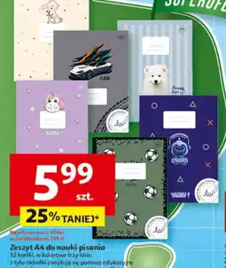 Auchan Zeszyt A4 do nauki pisania oferta