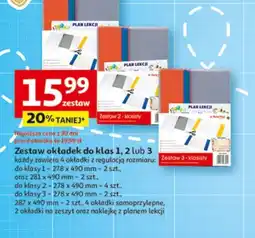 Auchan Zestaw okładek do klas 1, 2 lub 3 oferta