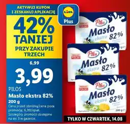 Lidl Masło ekstra 82% Pilos oferta