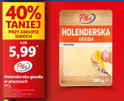 Lidl Ser Holenderska Gouda w plastrach Pilos oferta