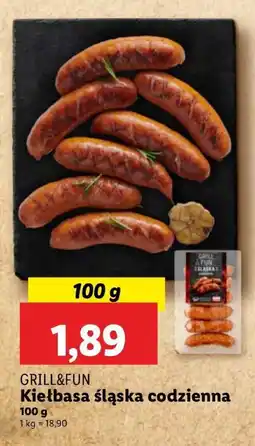 Lidl Kiełbasa śląska codzienna Grill&Fun oferta