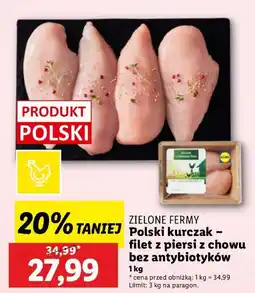 Lidl Polski kurczak - filet z piersi z chowu bez antybiotyków Zielone Fermy oferta