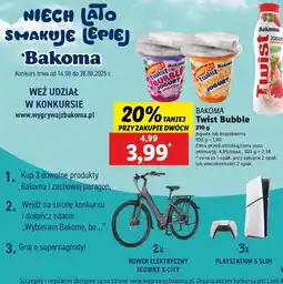 Lidl Jogurt Twist Bubble jagoda Bakoma oferta