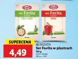 Lidl Ser Favita w plastrach, różne rodzaje Mlekovita oferta