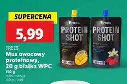 Lidl Mus owocowy proteinowy 20 g białka WPC Protein Shot FREES oferta
