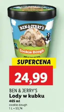 Lidl Lody w kubku Cookie Dough Ben & Jerry's oferta