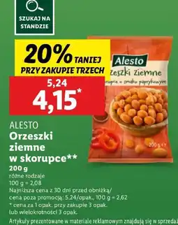 Lidl Orzeszki ziemne w skorupce Alesto oferta